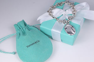 Tiffany & Co. Elsa Peretti Silver Zodiac CANCER 10mm Link Bracelet