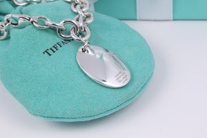 Tiffany & Co. Elsa Peretti Silver Zodiac CANCER 10mm Link Bracelet