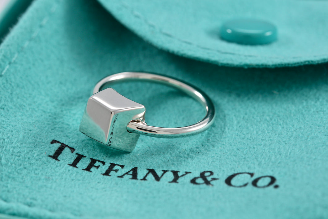 Tiffany & Co. Silver Frank Gehry Torque Bead Rotating Ring