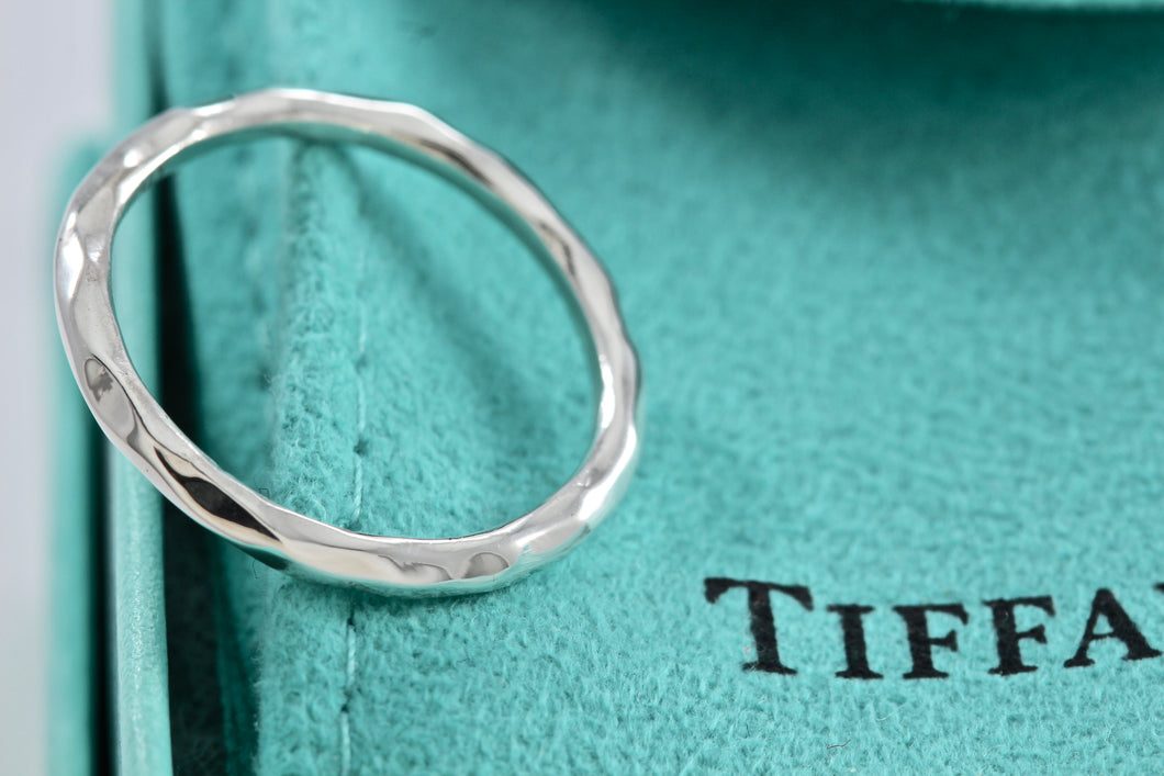 Tiffany & Co. Paloma Picasso Silver Hammered Band Ring