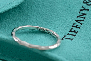 Tiffany & Co. Paloma Picasso Silver Hammered Band Ring