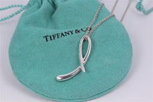 Load image into Gallery viewer, Tiffany &amp; Co. Elsa Peretti Silver Alphabet XL Letter &quot;L&quot; Pendant Necklace
