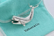 Load image into Gallery viewer, Tiffany &amp; Co. Silver Pearl Whale Brooch Pin
