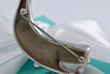 Load image into Gallery viewer, Tiffany &amp; Co. Silver Pearl Whale Brooch Pin
