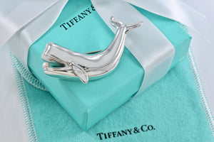 Tiffany & Co. Silver Pearl Whale Brooch Pin