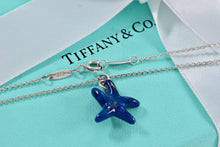 Load image into Gallery viewer, Tiffany &amp; Co. Elsa Peretti Silver Blue Lapis Starfish Pendant Necklace
