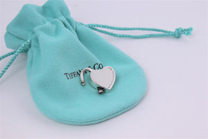 Tiffany & Co. Silver "Be Mine" Heart Pendant Padlock Bracelet