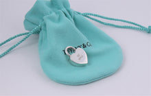 Load image into Gallery viewer, Tiffany &amp; Co. Silver &quot;Be Mine&quot; Heart Pendant Padlock Bracelet
