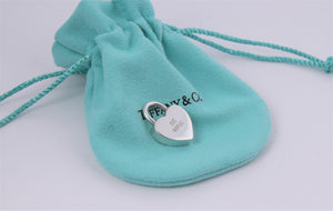 Tiffany & Co. Silver "Be Mine" Heart Pendant Padlock Bracelet