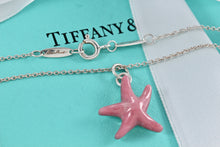 Load image into Gallery viewer, Tiffany &amp; Co. Elsa Peretti Silver Pink Rhodonite Starfish Necklace
