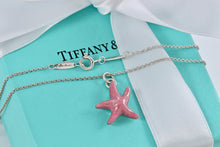 Load image into Gallery viewer, Tiffany &amp; Co. Elsa Peretti Silver Pink Rhodonite Starfish Necklace
