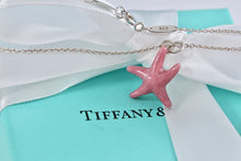 Load image into Gallery viewer, Tiffany &amp; Co. Elsa Peretti Silver Pink Rhodonite Starfish Necklace
