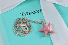 Load image into Gallery viewer, Tiffany &amp; Co. Elsa Peretti Silver Pink Rhodonite Starfish Necklace
