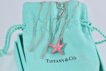 Load image into Gallery viewer, Tiffany &amp; Co. Elsa Peretti Silver Pink Rhodonite Starfish Necklace
