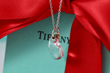 Load image into Gallery viewer, Tiffany &amp; Co. Elsa Peretti Silver Crystal Teardrop Pendant Necklace
