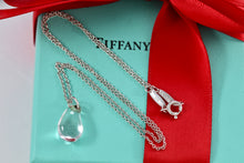 Load image into Gallery viewer, Tiffany &amp; Co. Elsa Peretti Silver Crystal Teardrop Pendant Necklace
