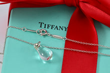 Load image into Gallery viewer, Tiffany &amp; Co. Elsa Peretti Silver Crystal Teardrop Pendant Necklace
