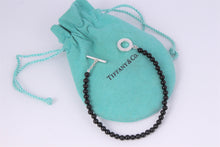 Load image into Gallery viewer, Tiffany &amp; Co. Silver Onyx Mini Ball Beaded Toggle Bracelet

