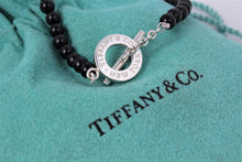 Load image into Gallery viewer, Tiffany &amp; Co. Silver Onyx Mini Ball Beaded Toggle Bracelet

