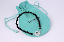 Load image into Gallery viewer, Tiffany &amp; Co. Silver Onyx Mini Ball Beaded Toggle Bracelet
