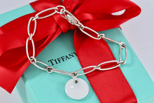 Load image into Gallery viewer, Tiffany &amp; Co. Elsa Peretti Silver White Chalcedony Disc Link Bracelet
