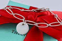 Load image into Gallery viewer, Tiffany &amp; Co. Elsa Peretti Silver White Chalcedony Disc Link Bracelet
