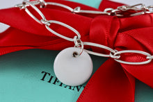 Load image into Gallery viewer, Tiffany &amp; Co. Elsa Peretti Silver White Chalcedony Disc Link Bracelet
