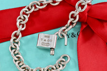 Load image into Gallery viewer, Tiffany &amp; Co. 1837 Silver Padlock Charm 8mm Link 7.5&quot; Bracelet
