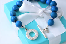 Load image into Gallery viewer, Tiffany &amp; Co. Silver Blue Lapis Toggle Bracelet Custom
