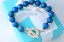 Load image into Gallery viewer, Tiffany &amp; Co. Silver Blue Lapis Toggle Bracelet Custom
