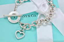 Load image into Gallery viewer, Tiffany &amp; Co. Silver Heart Cutout Charm Dual Toggle Bracelet
