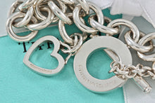 Load image into Gallery viewer, Tiffany &amp; Co. Silver Heart Cutout Charm Dual Toggle Bracelet
