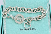 Load image into Gallery viewer, Tiffany &amp; Co. Silver Heart Cutout Charm Dual Toggle Bracelet
