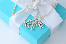Load image into Gallery viewer, Tiffany &amp; Co. Nature Silver Gemstone Butterfly, Dragonfly and Flower Necklace
