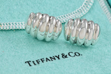 Load image into Gallery viewer, Tiffany &amp; Co. Silver Caterpillar Button Dome Earrings Vintage
