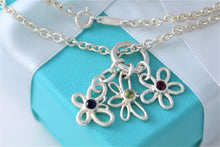 Load image into Gallery viewer, Tiffany &amp; Co. Nature Silver Gemstone Butterfly, Dragonfly and Flower Necklace
