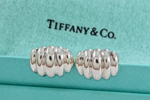 Load image into Gallery viewer, Tiffany &amp; Co. Silver Caterpillar Button Dome Earrings Vintage
