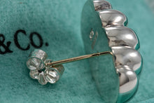 Load image into Gallery viewer, Tiffany &amp; Co. Silver Caterpillar Button Dome Earrings Vintage
