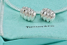 Load image into Gallery viewer, Tiffany &amp; Co. Silver Caterpillar Button Dome Earrings Vintage
