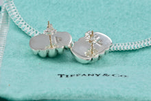 Load image into Gallery viewer, Tiffany &amp; Co. Silver Caterpillar Button Dome Earrings Vintage
