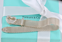 Load image into Gallery viewer, Tiffany &amp; Co. Mesh Silver Heart Buckle Belt Bracelet
