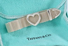 Load image into Gallery viewer, Tiffany &amp; Co. Mesh Silver Heart Buckle Belt Bracelet

