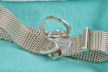 Load image into Gallery viewer, Tiffany &amp; Co. Mesh Silver Heart Buckle Belt Bracelet
