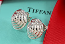 Load image into Gallery viewer, Tiffany &amp; Co. Silver Cone Swirl Stud 1999 Earrings
