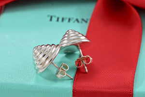 Tiffany & Co. Silver Cone Swirl Stud 1999 Earrings