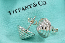 Load image into Gallery viewer, Tiffany &amp; Co. Silver Cone Swirl Stud 1999 Earrings
