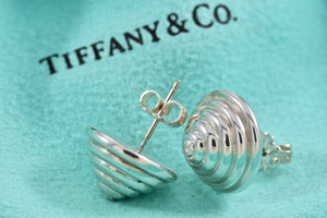 Tiffany & Co. Silver Cone Swirl Stud 1999 Earrings