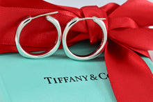 Load image into Gallery viewer, Tiffany &amp; Co. Silver Square Cushion Hoop Earrings
