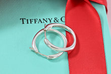 Load image into Gallery viewer, Tiffany &amp; Co. Silver Square Cushion Hoop Earrings
