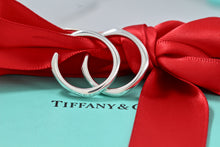 Load image into Gallery viewer, Tiffany &amp; Co. Silver Square Cushion Hoop Earrings
